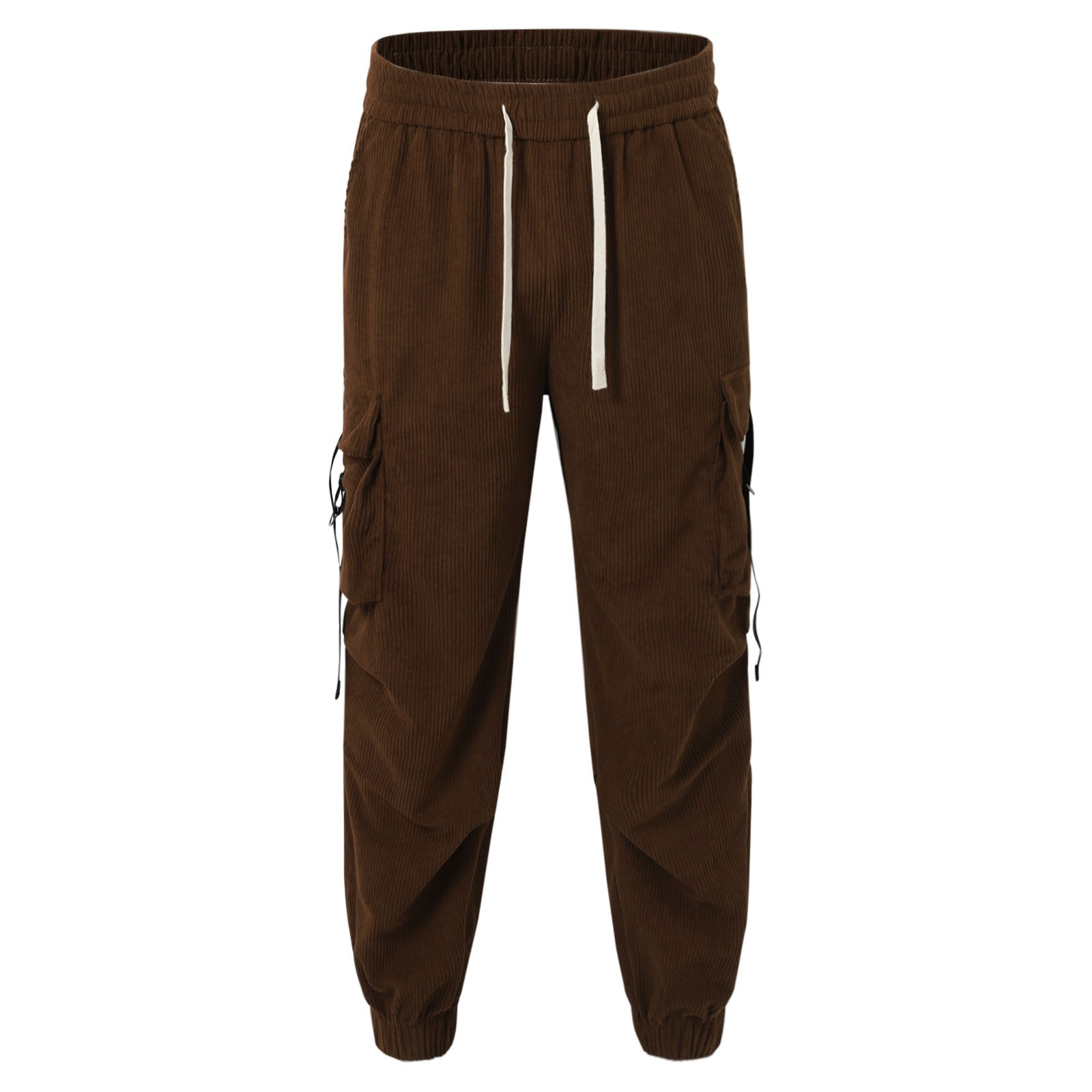 thumbnail image 5 of Pantalones cargo streetwear para hombre - Pantalones utilitarios de pana - Poliéster, múltiples bolsillos, tallas S-XXL, 5 of 8